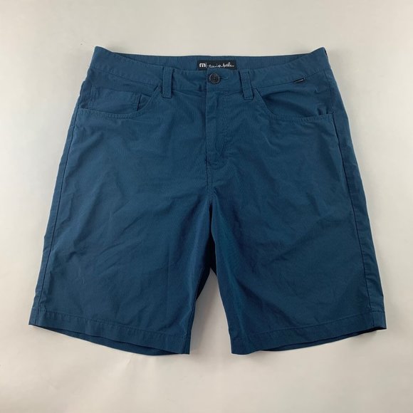 Travis Mathew Other - Travis Mathew Golf Mens Blue Flat Front Shorts